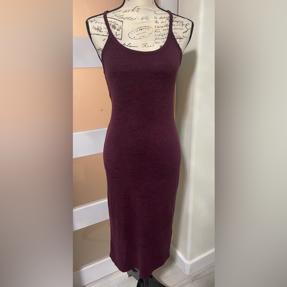Leith Burgundy Mélange Body-Con Dress EUC - Picture 4 of 5